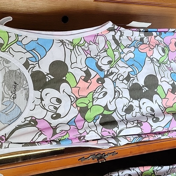 Disney's Mickey Mouse & Friends Collage Junior's Tank Top - Picture 1 of 5